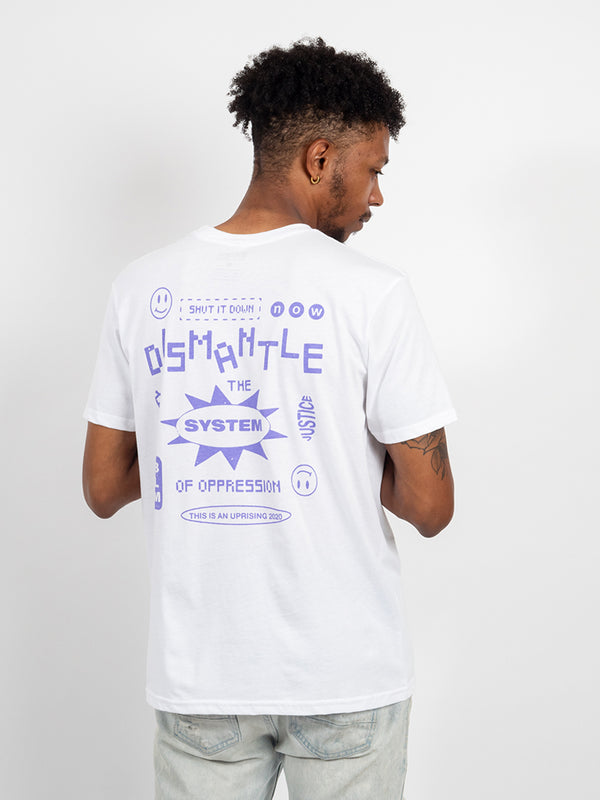 BLM - Dismantle Unisex Tee In White