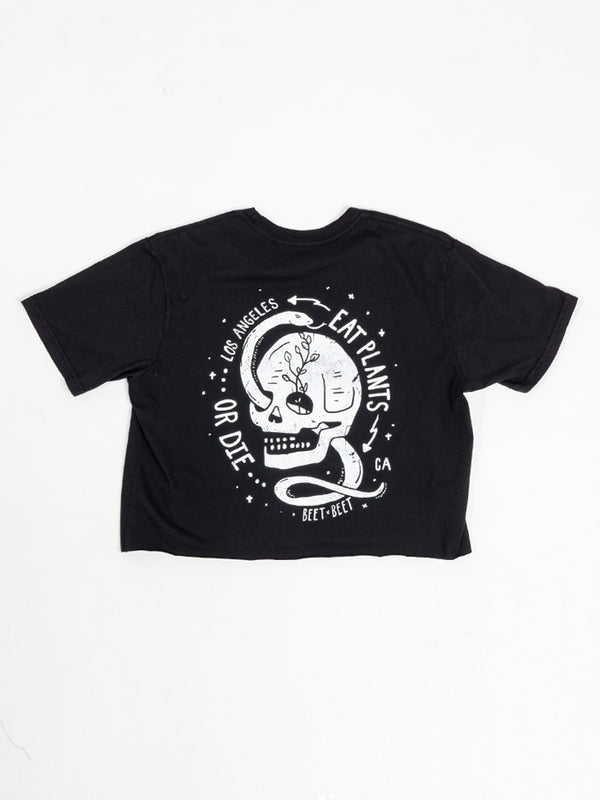 Eat Plants or Die Crop Tee