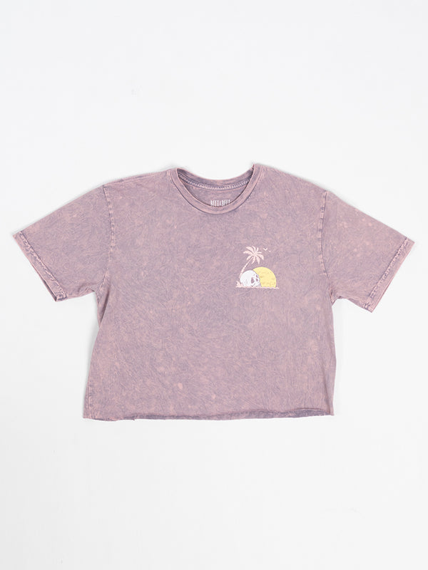 Wish You Were Vegan Crop Tee
