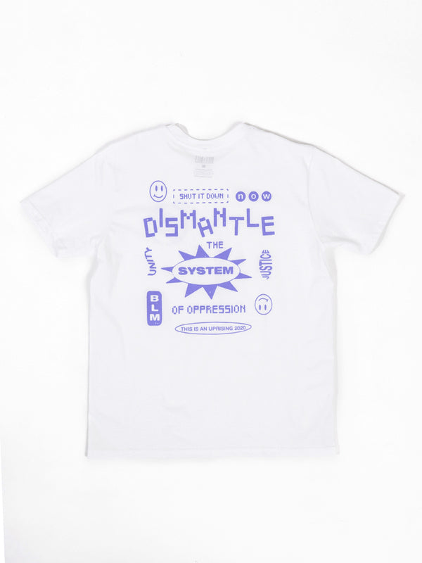 BLM - Dismantle Unisex Tee In White