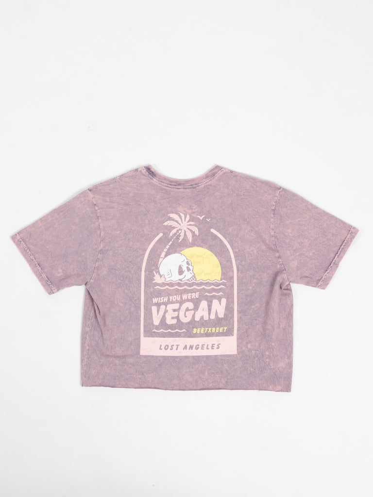 Wish You Were Vegan Crop Tee – BEETxBEET