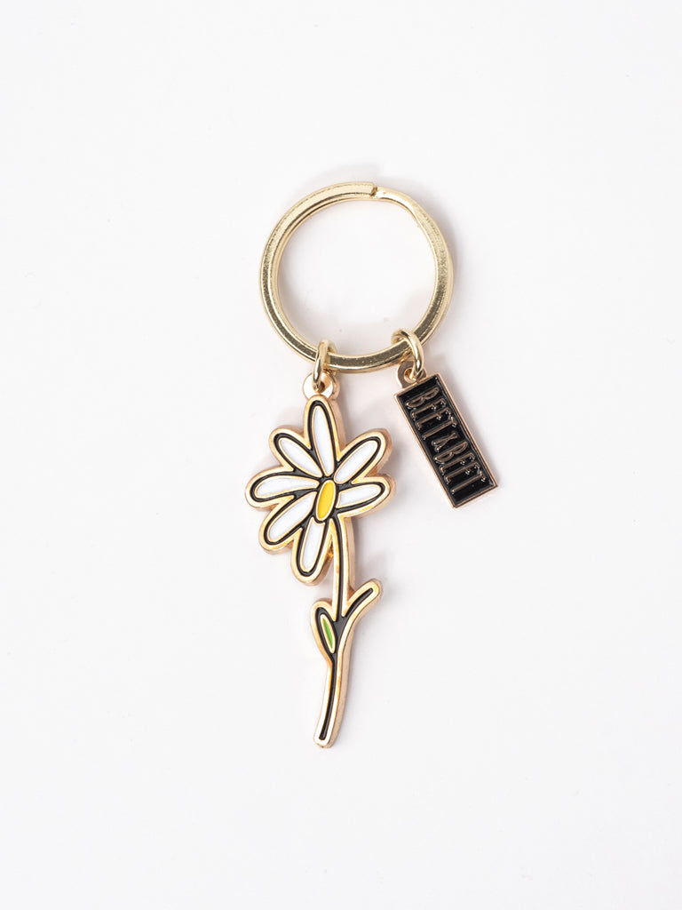 KT's Canvases Honeybee Floral Keychain